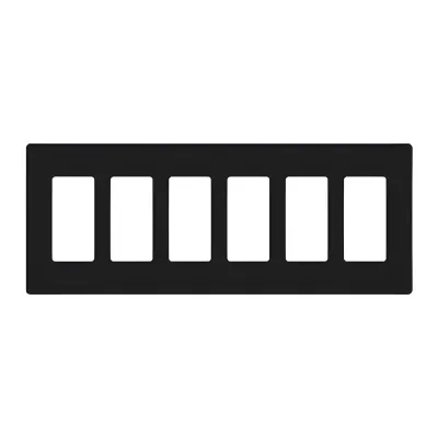 Placa de pared de 6 espacios para atenuadores e interruptores Lutron, línea Designer Satin Colors