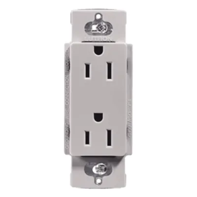 Contacto dúplex de pared 15 A / 125 V, línea Claro, para instalaciones residenciales y comerciales