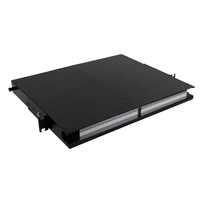 Distribuidor de Fibra Óptica de Alta Densidad LigthVerse *Plus* Para Rack de 19 Pulgadas, Acepta 4 Placas Plug and Play, Hasta 96 Fibras, 1 UR