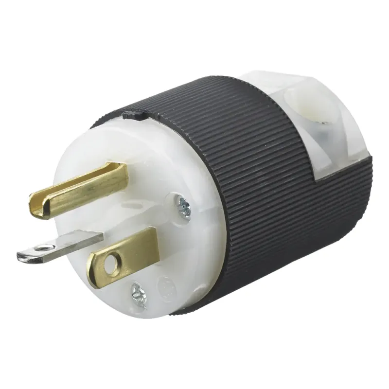 Clavija Entrada Recta/ 20 A 125 V/ 2 Polos 3 Hilos/ Nema 5-20 P/ Grado Industrial- Comercial.