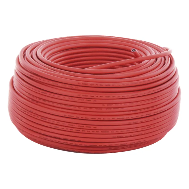 Cable Fotovoltaico Rojo / 6mm² (10AWG) / Material COBRE / 2000V / Rollo de 100 m