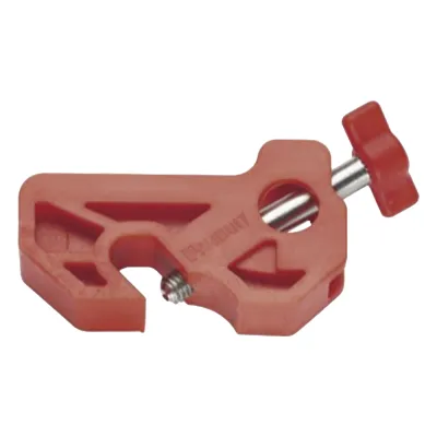 Bloqueador de Interruptor Termomagnético LOTO, tipo Riel DIN o Mini Interruptor. Color rojo