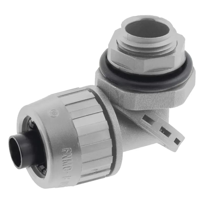 Conector Multi Posición de Nylon de 1/2" para Tubería Liquidtight Polytuff.