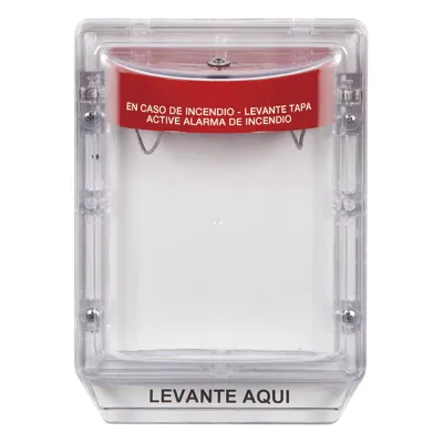 Cubierta Protectora de Policarbonato Serie Stopper IIÆ, Con Bocina, Sin Espaciador, Montaje Empotrado, Etiqueta en Español