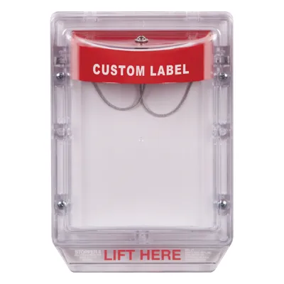 Cubierta Protectora de Policarbonato Serie Stopper IIÆ, Con Bocina, Sin Espaciador, Montaje Empotrado, Etiqueta Personalizada