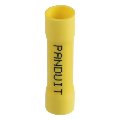 Conector de Empalme a Tope, Para Cables de 12 a 10 AWG, De Vinilo Aislado, Color Amarillo, Paquete de 25 Piezas