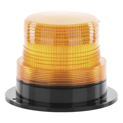 Burbuja Brillante de Larga Vida Útil, con 8 LEDs Color Ambar, Domo Ambar, 110 Vca