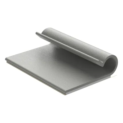 Clip Adhesivo Tipo J, Para Cables de Hasta 7.9 mm de Diámetro, Uso Interior, Color Gris, Paquete de 100pz