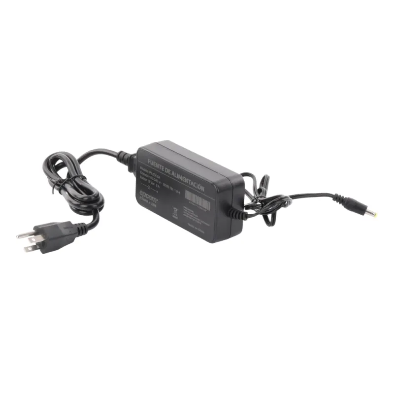 Fuente de poder con Cables de Extensión para Mayor Alcance 12 Vcc / 5 Amperes / Profesional / 0.5 metros a la toma de alimentación / 0.5 metros a la conexión del dispositivo