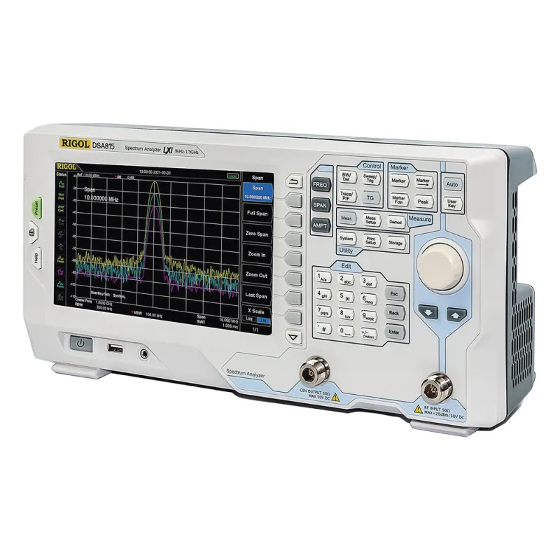 Analizador de Espectro de 9 kHz a 1.5 GHz con Preamplificador y Tracking Generator.