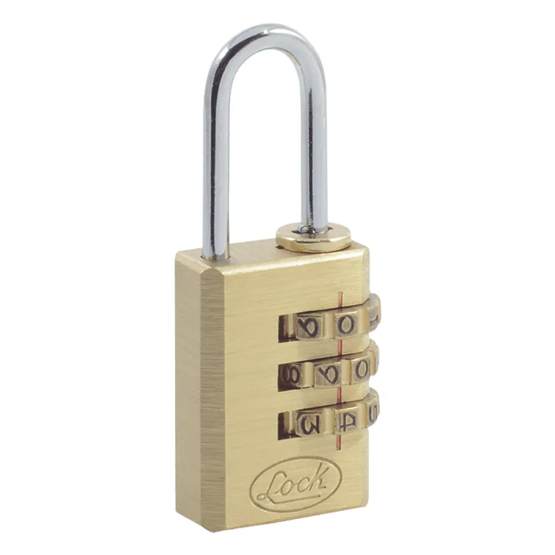 Candado de Latón de Combinación Maletero Programable/ Medida 20 mm / Nivel de seguridad 3 / Discos Programables.