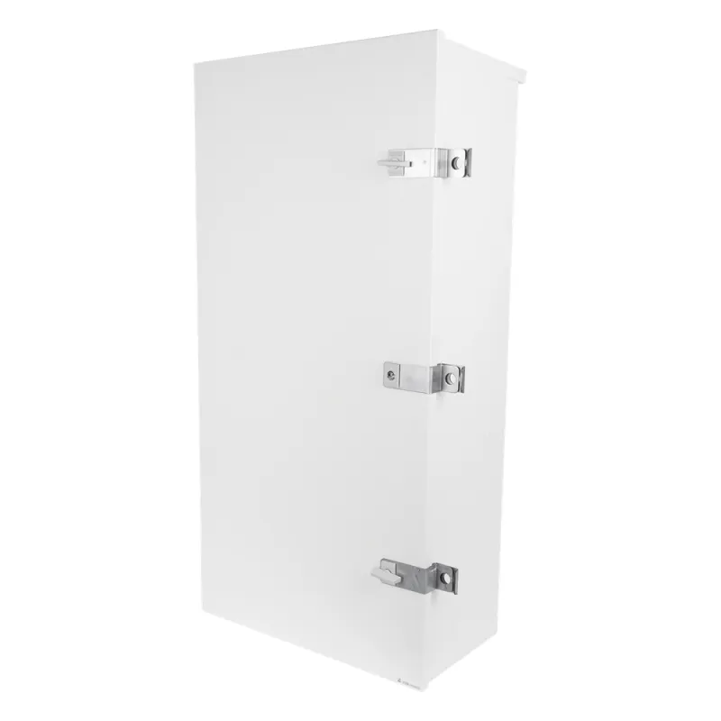 Gabinete para instalación de 3 Baterías PL110D12, Fabricado en Lámina Galvanizada, Accesorios para piso o poste (No incluidos)