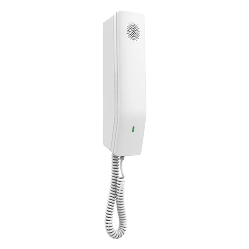 Teléfono IP para Hoteles / Altavoz HD / 2 Cuentas y Líneas SIP / 10 Teclas de Marcación Rápida / 3 Teclas Programables / Códec OPUS / Gestión GDMS / Instalación en Escritorio y Pared / PoE 100 Mbps