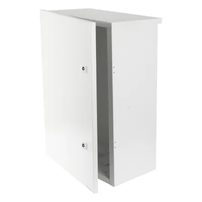 Gabinete para instalación de 2 Baterías PL110D12, Fabricado en Lámina Galvanizada, Accesorios para piso o poste (No incluidos)