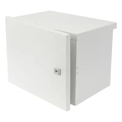 Gabinete para instalación de 2 Baterías PL4012, Fabricado en Lámina Galvanizada, Opción para montar en poste (No incluido)