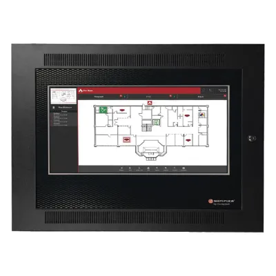 Interfaz gráfica interactiva para bomberos con pantalla táctil LCD de 22 pulgadas, para paneles ONYX y red NOTI-FIRE-NET de NOTIFIER