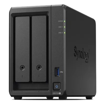 Servidor NAS de 2 Bahías (Expandible a 7 Bahías) / Hasta 126 TB / Servicio Nube Gratis (P2P) / Administración Remota y Respaldo Programado