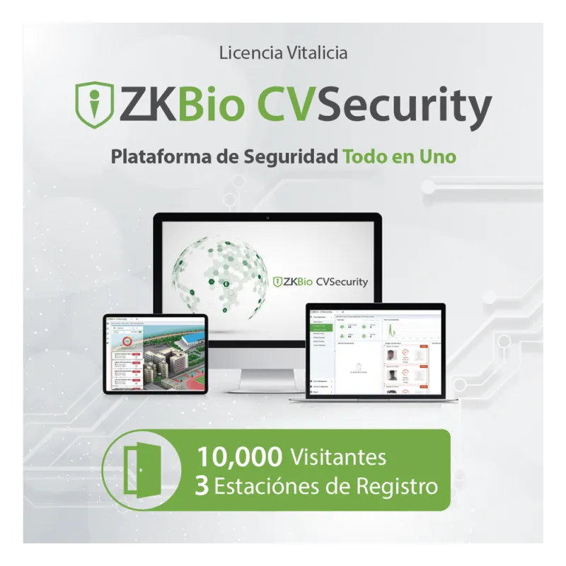 Licencia para ZKBio CVsecurity permite la gestion de 10 mil visitantes y 3 estaciones de registro