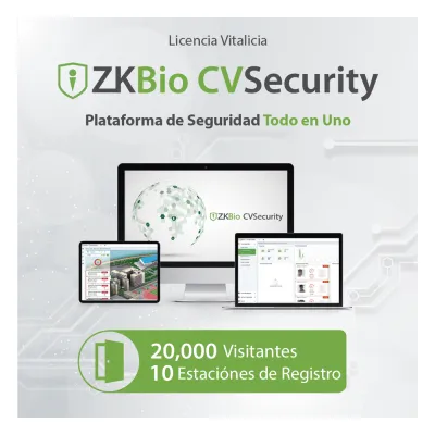 Licencia para ZKBio CVsecurity permite la gestion de 20 mil visitantes y 10 estaciones de registro