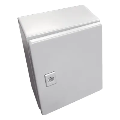 Gabinete de Acero, Nema 4 -IP 66 de 40 x 50 x 20 cm con Platina y certificado UL.