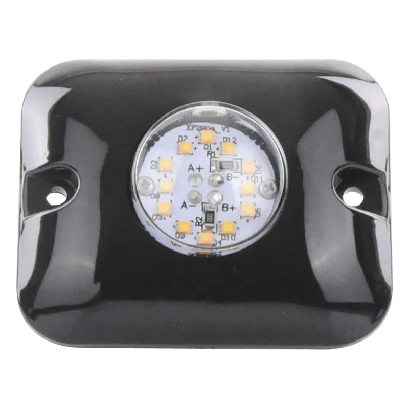 Luz Oculta Ultra Brillante con 12 LED, Color Rojo/Azul