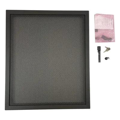 Puerta ventilada de acero calibre 16 para gabinete EQ Series de 2 niveles (tamaño B), color negro, para caja trasera EQBB-B4 de NOTIFIER