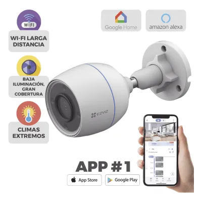 Bala WiFi / 2 Megapixel / Detección humana / Micrófono Integrado / Micro SD / Excelente Vision Nocturna / Exterior