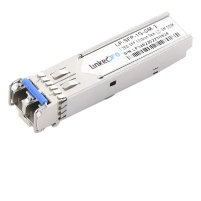 Transceptor Óptico SFP (Mini-Gbic) / Monomodo 1310 nm / 1.25 Gbps / 1000BASE / Conectores LC/UPC Dúplex / DDM / Hasta 3 km