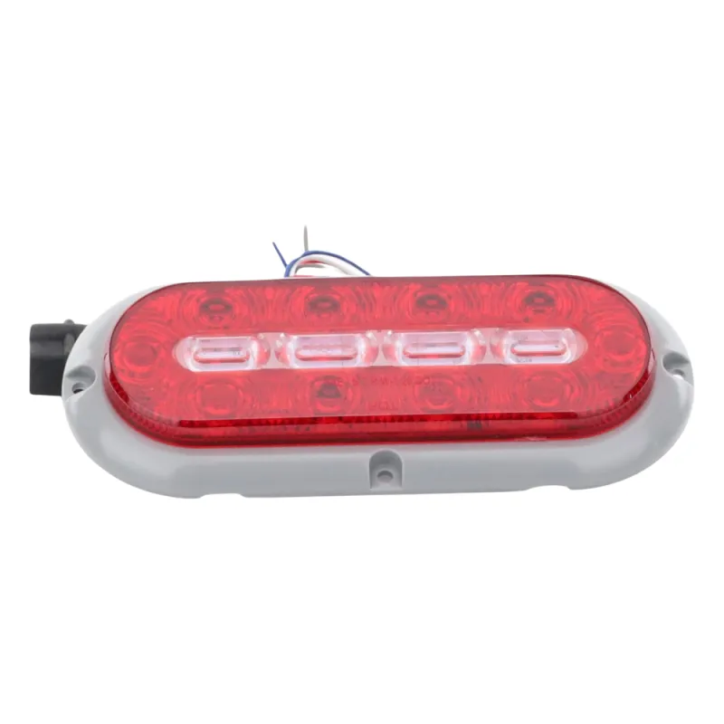 Plafon Ovalado Trasero de 18 LED, Rojo/Blanco/Ambar, 7.5 Pulgadas