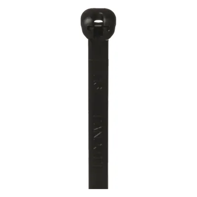 Cincho de Nylon 6.6 Dome-Top®, Con Lengüeta de Bloqueo de Acero Inoxidable, 203 mm largo x 4.7mm ancho, Color Negro, Exterior Resistente a Rayos UV, Paquete de 100pz