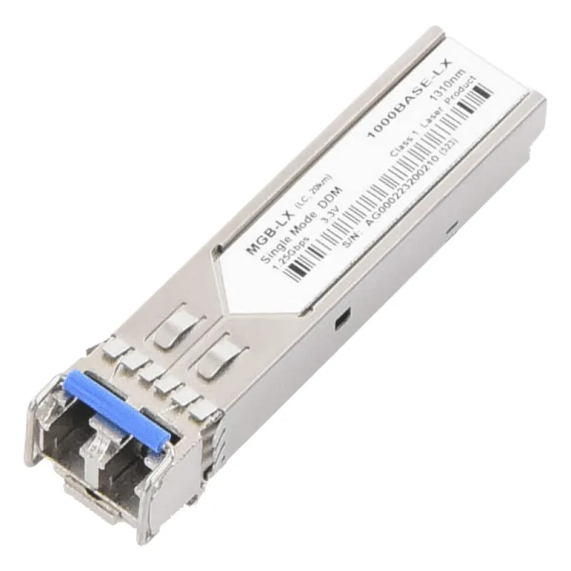 Paquete de 10 Piezas del Modelo (MGB-LX v2) del Transceptor mini-GBIC SFP 1G LC Duplex Para Fibra Monomodo de 20 Km