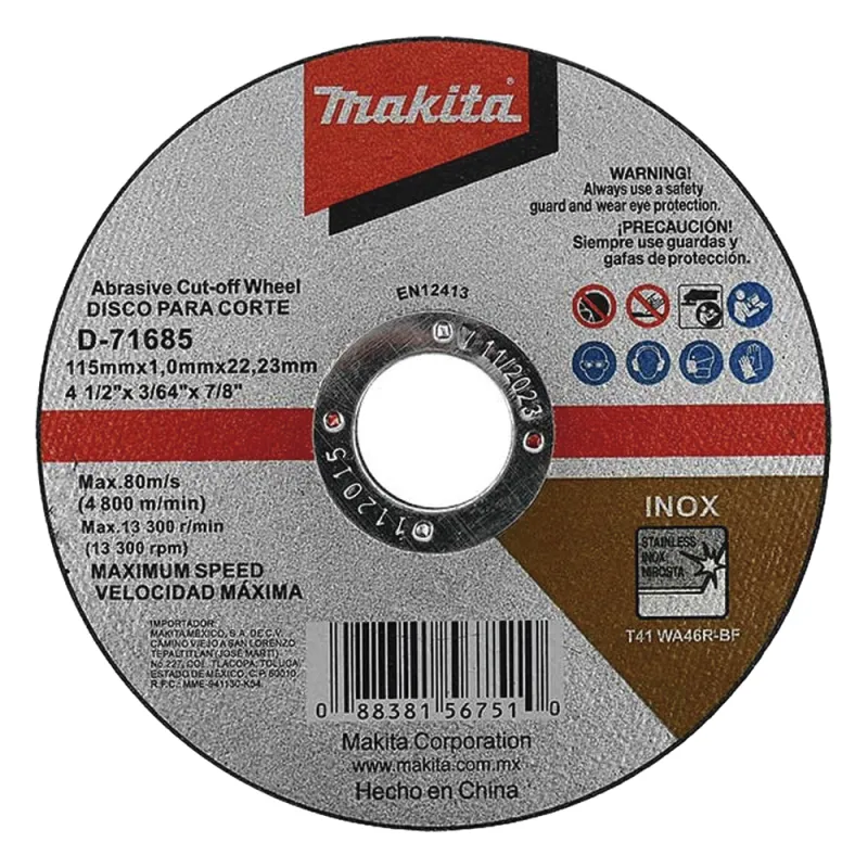 Disco 4 - 1/2"/ Inox y Acero