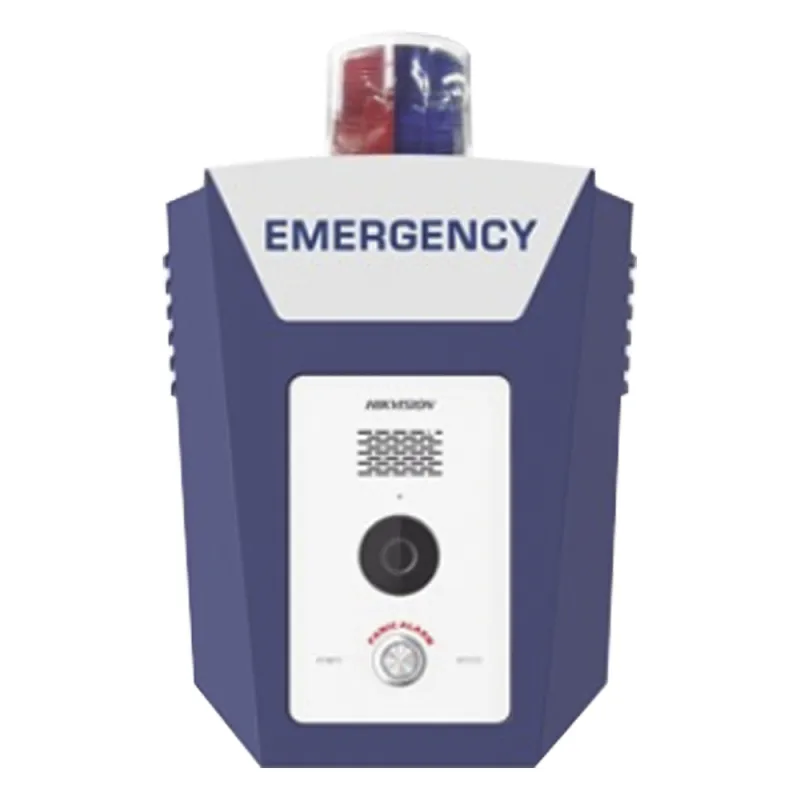 Estación de Alarma de Panico de Emergencia / Cámara 2 Megapixel / Video y Audio / Sirena y Estrobo (Azul y Rojo) / 10 Mts de IR / ISUP