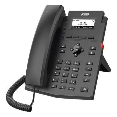 Teléfono IP WiFi empresarial para 2 líneas SIP con pantalla LCD, Códec Opus, conferencia de 6 vías.