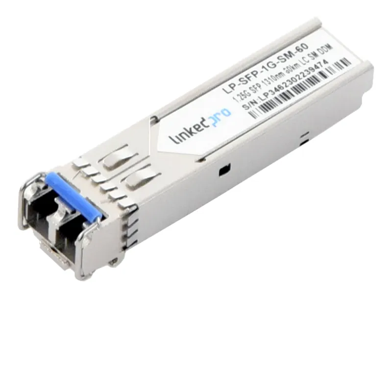Transceptor Óptico SFP (Mini-Gbic) / Monomodo 1310 nm / 1.25 Gbps / 1000BASE-EX / Conectores LC/UPC Dúplex / DDM / Hasta 60 km