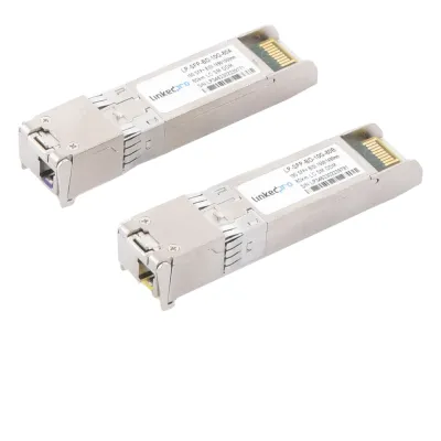 Transceptores Ópticos Bidireccionales SFP+ (Mini-Gbic) / Monomodo 1490 & 1550 nm / 10 Gbps / 10GBASE-BX / Conector LC/UPC Simplex / DDM / Hasta 80 km / 2 Piezas