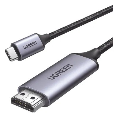 Cable USB-C 3.1 a HDMI 4K | 1.5 Metros (4.92 Pies) | Compatible con Thunderbolt 3 & 4 | Adaptador Tipo-C a HDMI | 4k@60Hz | Soporta Modo Espejo y Modo Extendido | Carcasa de Aluminio | Nylon Trenzado | Conector Niquelado | Blindaje Multicapa
