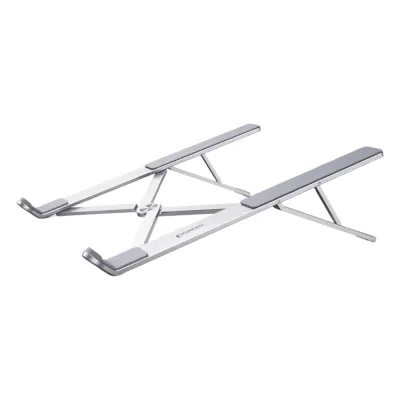 Soporte Portátil de Aluminio para Laptop / Amplia Compatibilidad de 11-17.3" / Ajuste de Altura 46.5 mm-136.5 mm / Capacidad de carga de 5 kg / Diseño Plegable / Material de Aleación de Aluminio + Silicona.
