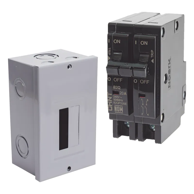 Kit Centro de Carga para sobreponer con 1 Interruptor Térmico de 2 Polos, 20Amp 120/240Vca 10kA.