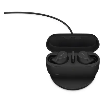Jabra Evolve2 Buds, Auriculares versión MS con cancelación de ruido activa, Bluetooth conexion hasta 2 dispositivos (20797-999-999)