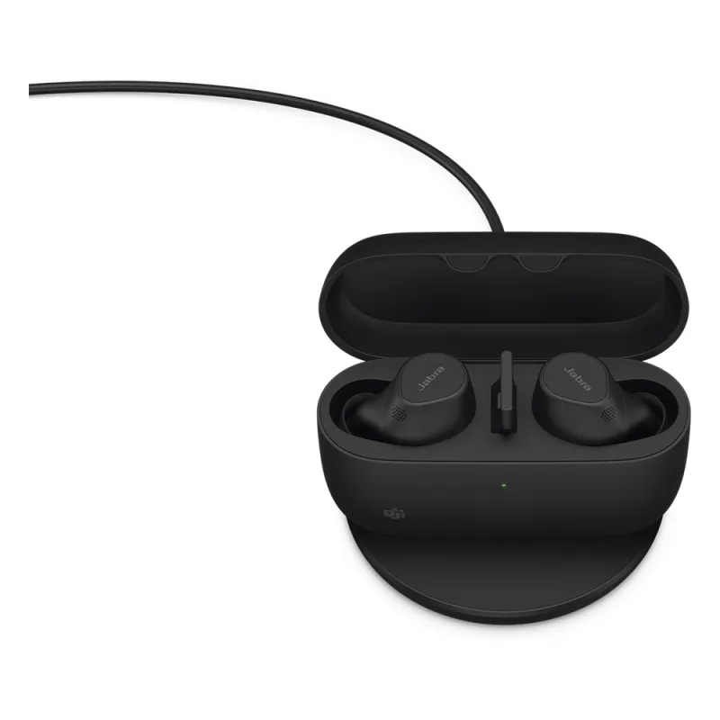 Jabra Evolve2 Buds, Auriculares versión MS con cancelación de ruido activa, Bluetooth conexion hasta 2 dispositivos (20797-999-999)
