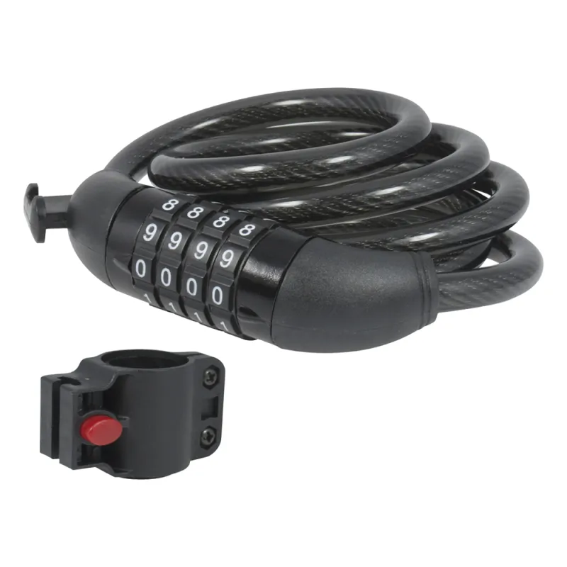 Candado de Cable de Combinación/ Longitud 120 cm / Nivel de seguridad 3/ Discos Programables.