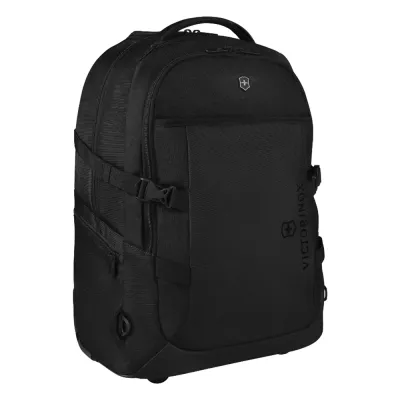 Mochila VX Sport EVO con Ruedas, Mango Telescópico y Correas al Hombro. Fabricada en Poliéster Negro repelente al Agua. Backpack on Wheels.