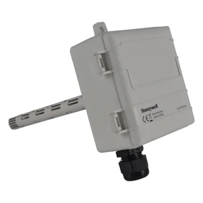 Sensor de humedad y temperatura para montaje en ducto, termistor 20 kOhm, precisión 2% HR, salida seleccionable