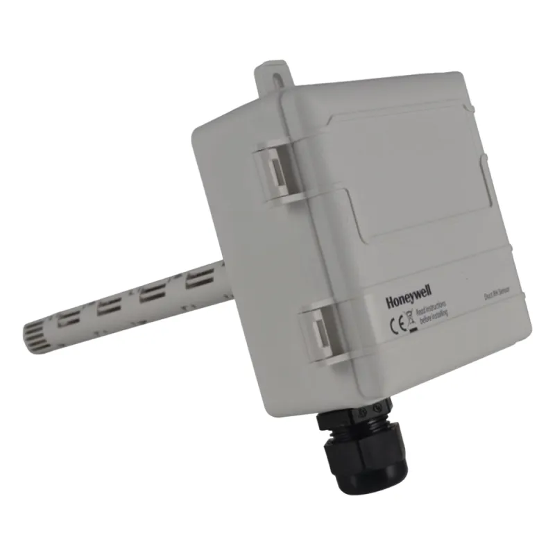 Sensor de humedad y temperatura para montaje en ducto, termistor 20 kOhm, precisión 2% HR, salida seleccionable