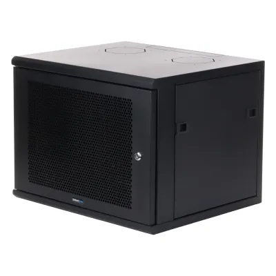 Gabinete Linkedpro de Montaje en Pared, de 19in, Puerta Perforada, 6 UR, 340 mm de Profundidad, Color Negro