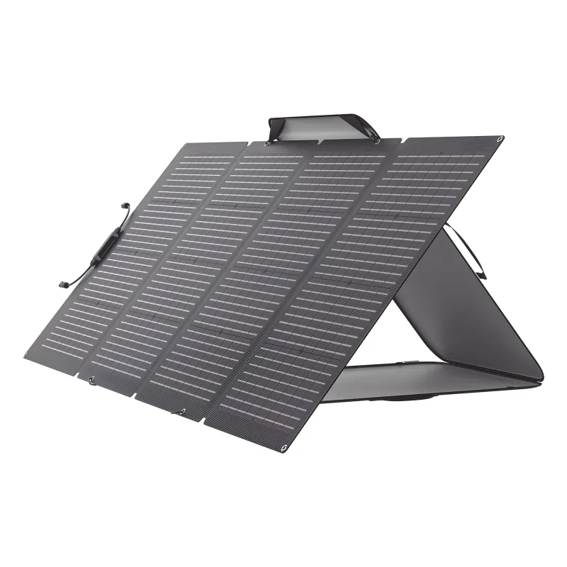 Módulo Solar Portátil y Flexible de 220W Recomendado para Estaciones Portátiles EFD330, EFD350 ó EFD500 / Ajuste de Ángulo / Carga Eficiente / Incluye Cable XT60 a MC4