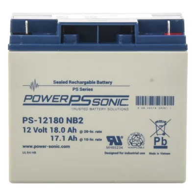 Batería 12V, 18AH, Para Respaldo, Tecnologías AGM/VRLA, Diseño De Vida Útil 5 Años, Terminales Tipo NB2, Listada UL, Libre De Mantenimiento
