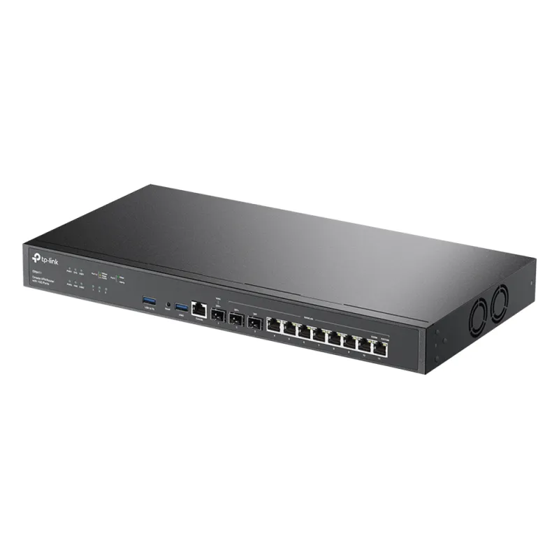 Router Omada VPN / SDN Multi-WAN 10G / 1 Puerto WAN SFP+ 10G / 1 Puerto WAN/LAN SFP+ 10G / 1 Puerto WAN/LAN SFP 1G / 8 puertos LAN/WAN 1G / 2 Puertos USB / 2.3 Millones Sesiones Concurrentes / Administración Centralizada OMADA SDN.