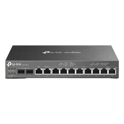 Router Omada VPN / SDN Multi-WAN 1G / Switch con PoE y Controlador / 2 puerto WAN/LAN SFP 1G / 1 Puerto RJ45 WAN / 1 Puerto WAN/LAN RJ45 / 8 Puertos PoE+ LAN RJ45 / 24,980 Sesiones Concurrentes